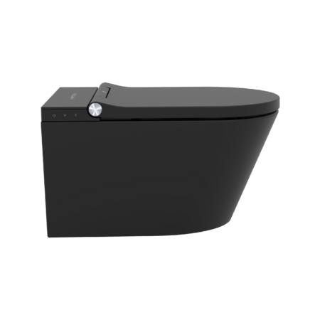 BLACK PEARL Smart Toilet – wall-hung version, black toilet with a bidet
