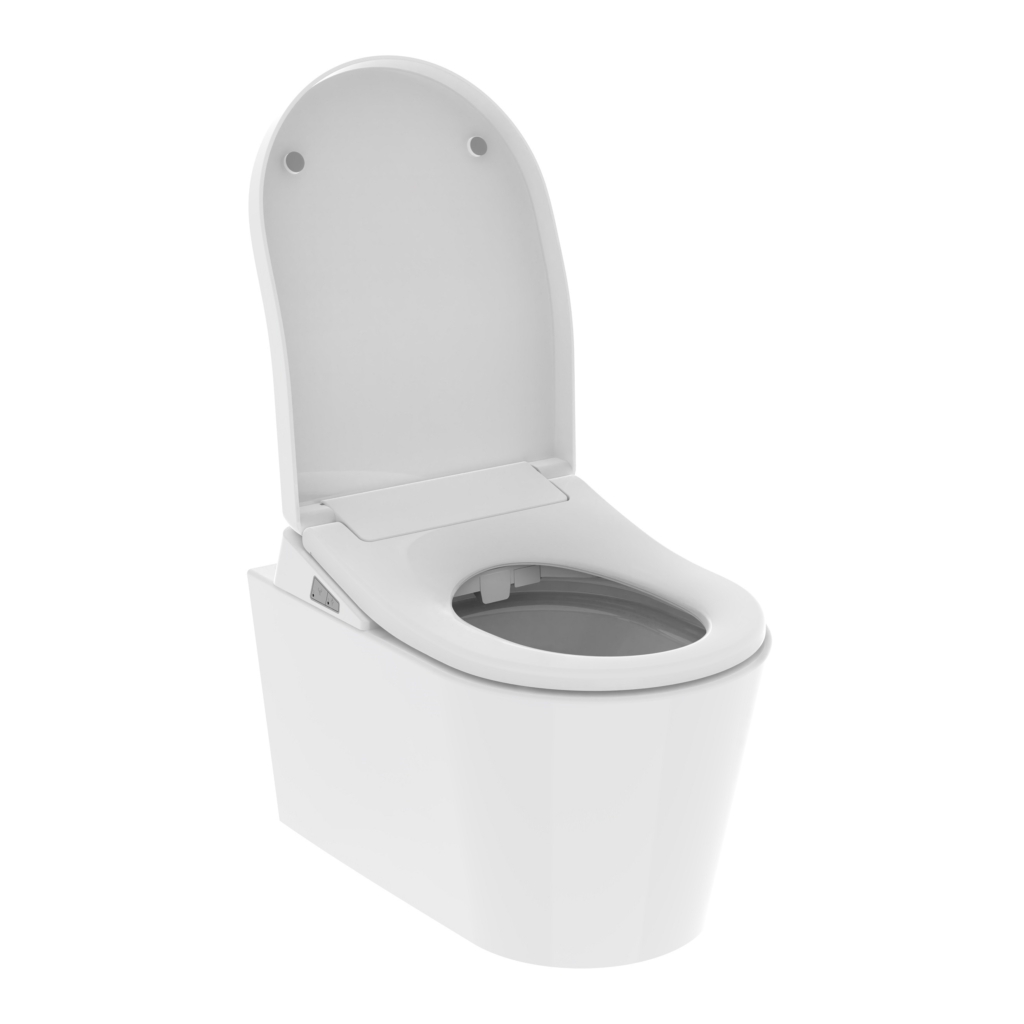 TOPAZ Smart Toilet Set with Frame and CORAL BLACK Flush Button