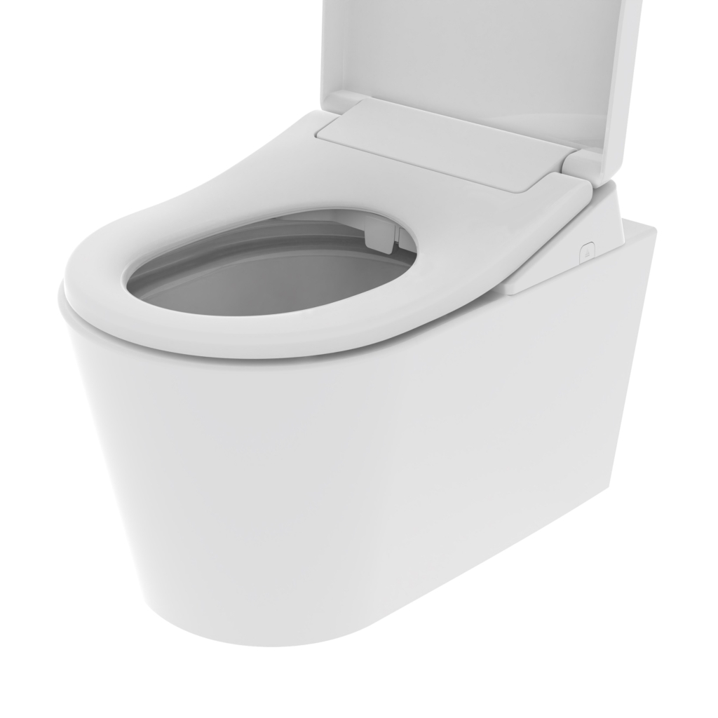 TOPAZ Smart Toilet Set with Frame and CORAL BLACK Flush Button