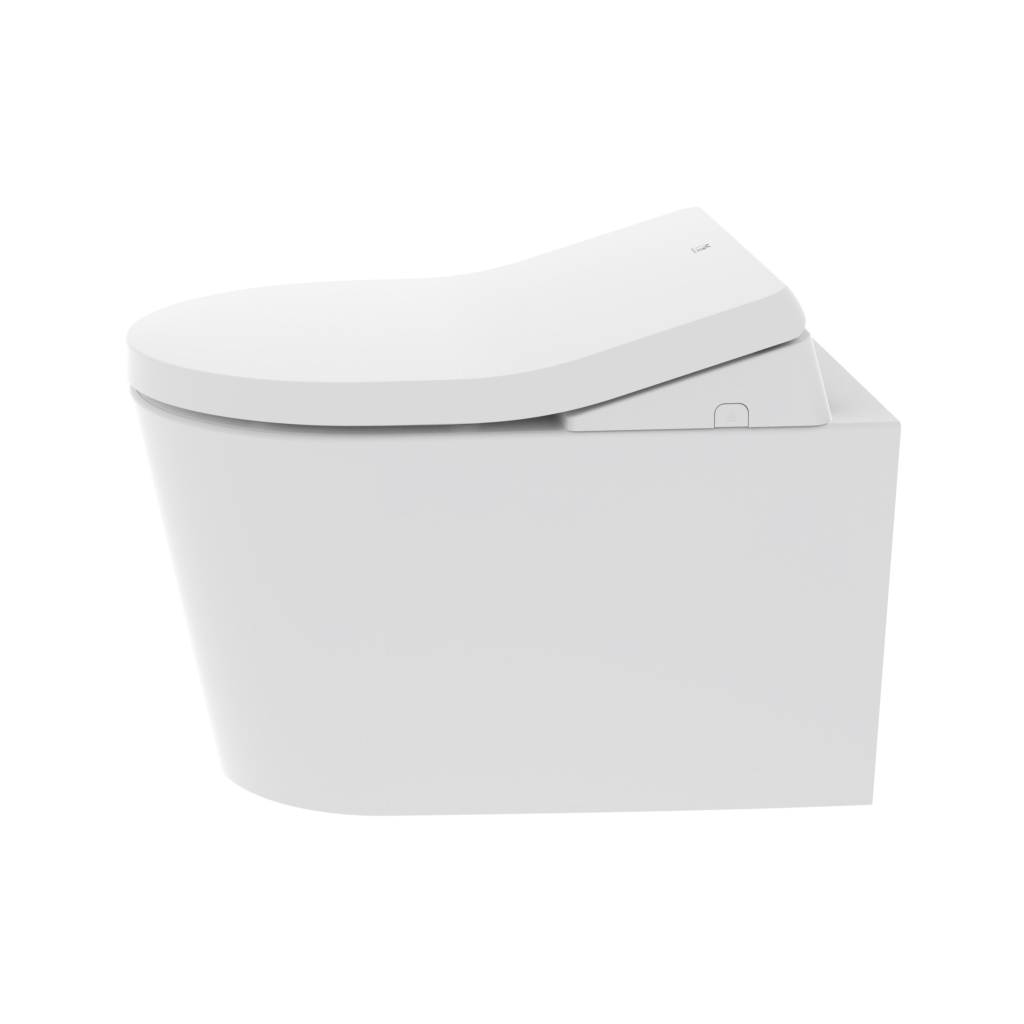 TOPAZ Smart Toilet Set with Frame and CORAL BLACK Flush Button