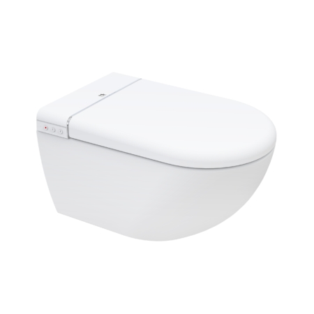 Zestaw Toalety Myjącej GRAND ze Stelażem i Przyciskiem CORAL WHITE