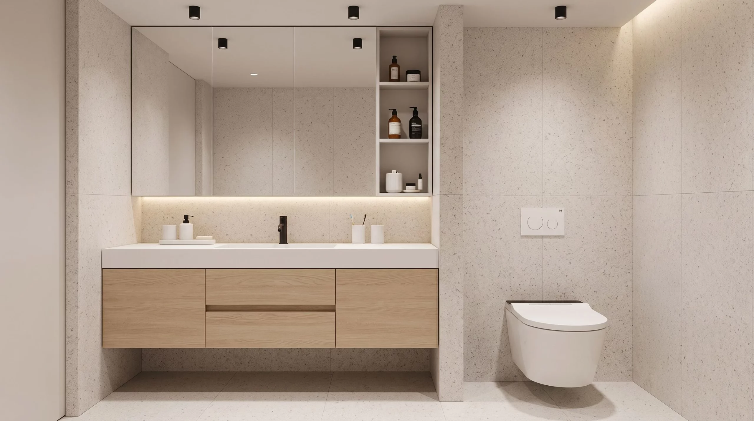 DELUXE B Smart Toilet Set with Frame and CORAL WHITE Flush Button