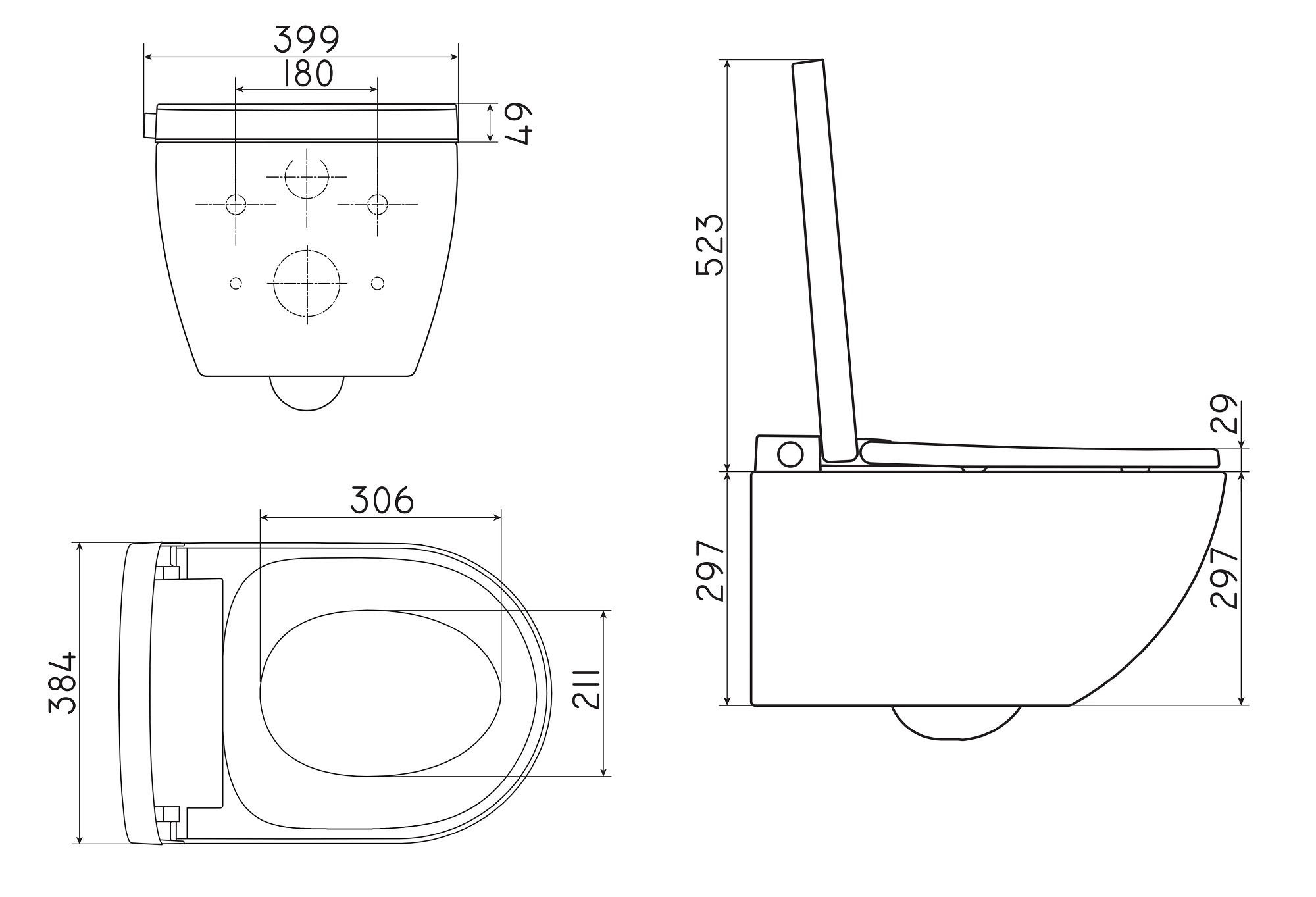 ROYAL I6-5 — Seat and open lid